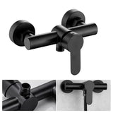 Shower tap - mixer - Matte black - Bathroom tap - Surface-mounted - Single lever mixer V1189-WXF-260203-00093