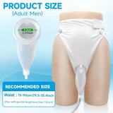 Men's Wearable Urinal System for Elderly Men Age 80 - Portable Silicone Urine Collector with V1192-AZ-W-28224