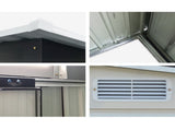 Giantz Garden Shed 2.58x2.07M Sheds Outdoor Storage Workshop Metal Shelter Sliding Door SHED-GAB-6X8-ABCD