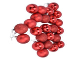 24Pcs Christmas Tree Ball 6cm Glittering Decoration Ornament for Home Party OfficeRed V1294-YM0523-3117210198812