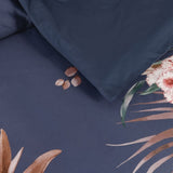 Bianca Balwyn Navy Cotton Sateen Botanical Quilt Cover Set Super King V442-BCA-QUILTCS-BALWYN-NAVY-SK