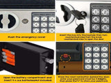 Digital Safe Box 6.4L, Electronic Security Safe with Keypad & 2 Emergency Keys, Steel Cash & V1181-OF014-BK