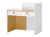 Reception Desk, 80 cm Rectangular Front Counter Table, Modern Office Reception Desk with LED Light, V952-YBQTBSMSJXDLHVT0N001V9