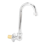 Foot Pedal Faucet Stainless Steel G1/2 Thread Wall Mounted Knee Valve Basin Tap for Hospital Railway V1294-YM3112220073411-0421