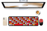 2.4GHz Wireless Keyboard and Mouse Combo Cute Brown V1263-JX-7259-1