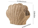 Handmade Woven Storage Basket, Versatile Flower Vase for Dried Plants, Stylish Organizer for Home V1192-AZ-W-24402