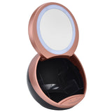 Round Makeup Mirror Dimmable White LED 2 In 1 USB Charging Cosmetic Mirror with Storage Box for V1294-YM0901-3119210130212