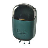 Wall Mounted Chopsticks Holder Dust Prevention 3 Compartments Large Capacity Draining Utensil V1294-YM0626-3118230011311