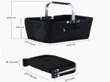 26L Foldable Waterproof Oxford Shopping Basket with Aluminum Handle V1188-MS-616-064