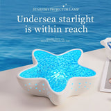 Starfish Aurora Projection Lamp with Dynamic Water Ripple Effects 7 Color Changing Mood Light for V1341-ZY-G6EMFAPC-WHITE