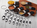 16Pc Magnetic Stainless Steel Measuring Cups & Spoons Set, 7 Heavy Duty Cups,8 Double Sided Spoons V1189-LWWAL-20260325-00627