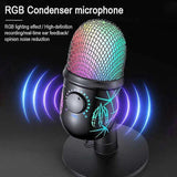 RGB USB Condenser Microphone - Gaming Laptop Recording Microphone V1263-JX-3674