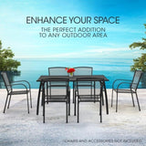 FORTIA 150x90cm Outdoor Dining Table, Rectangular, Furniture for Outside with E-coating V219-OTDTBLFOS1MA