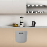 1Pc Kitchen Waste Bin Wall-Mounted Hanging Garbage Container Grey V1366-AZ2-W-21158