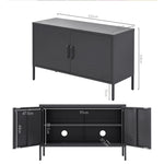 Artiss Buffet Sideboard Metal Cabinet - BASE Charcoal AI-LOCKER-LD-BK