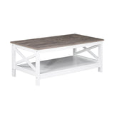 Coastal Coffee Table in White and Grey V369-LT8025