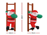 Jingle Jollys Christmas Inflatable Santa Climbing Ladder 2.45M Height LED Decorations Illuminated XMAS-INF-SAN-LAD-8FT