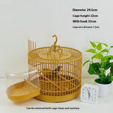Small Cage Cage Plastic Round Cage with Feeding Bowls and Standing Poles - Hanging V1370-AZ4-05420