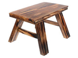 Wood Stool for Home Use Crafted from Solid Wood Multi Color Compact Lightweight and 12.5 x 12.5 x 15 V1370-AZ4-19582