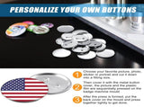 100 Pieces Blank Button Making Supplies Round Badge Button , Including Metal Shells Metal Back Cover V1366-AZ2-W-06025