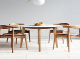 Levede Dining Table Round Rubberwood Base 100cm White 100 CM CH1127-100-WH