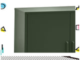 Artiss Buffet Sideboard Metal Cabinet - SWEETHEART Green AI-LOCKER-MI-GN