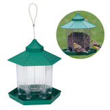 Waterproof Hanging Plastic Transparent Bird Feeder Feeding Tools for Outdoor Garden Yard V1294-YM0901-3111200173511