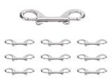 Stainless Steel Double Hook Snap Heavy Duty Clasp Snap for Ropes Chains Leashes Pets Leads Farm Gate V1294-YM0901-3111250168514