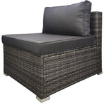 LONDON RATTAN 1 Seater Outdoor Sofa Modular Lounge Chair, Grey V219-FURODRLONAAG4