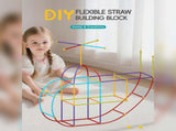 DIY Flexible Straw Building Blocks for Kids Ages 3-6, Creative Educational Construction Toy Set with V1341-ZY-WNQ3NT35-723PCS