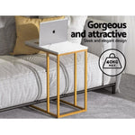 Artiss Coffee Table Side Table Marble Effect Emma FURNI-G-IND-COF-MB-WH