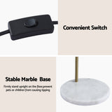 Artiss Modern Arched Floor Lamp Gold Brass Standing Heavy-Duty Marble Base for Living Room Bedroom LAMP-FLOOR-ARC-GD