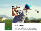 Golf Practice Driving Mat with Realistic Green Turf for Outdoor Training and Swing Improvement, V1370-AZ4-23073