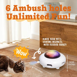 Smart Electric UFO Automatic Cat Toy - Self-Playing Teaser with 5 Rotating Feathers & Intelligent V888-ELOSUNG42779