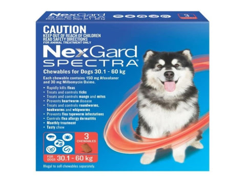 NexGard Spectra Dogs 30.1-60kg 3pk NEXGARD-WNGSXL3_NZ