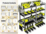 Large Power Tool Organizer 4 Layers Garage Tool Storage Workshop Tool Shelf Drill Pliers Hammer V324-TOOSTO-80CM