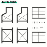 Heavy Duty 2-Tier Firewood Rack - Vertical Log Holder for Indoor Fireplace and Outdoor Fire Pit V888-ELOSUNG18461
