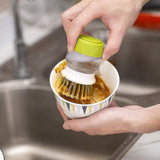 Palm Brush Upgraded,dish Brush Kitchen Soap Dispensing Brush With Storage Stand Dishes Mini Soap V1263-JX-1940