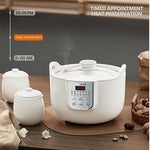 Joyoung White Porclain Slow Cooker 1.8L with 3 Ceramic Inner Containers V214-25