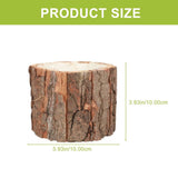 2Pcs Natural Wood Flowerpot Brown Creative Flower Bucket for Garden Succulent Plant Holder V1369-AZ3-W-15631