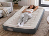 DreamZ Inflatable Mattress TPU Air Bed with Pillow Pump Camping Single Grey MS1032-190X90-AU