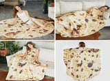Burritos Throw Blanket , Novelty Funny Round Blanket for Kids & Adults, Soft Flannel V1107-BURRITOS TORTILLA THROW BLANKET1-71 INCHES