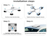 Magnetic Vehicle Mount for Starlink Mini, Aluminium Alloy Car Mount with 4 Heavy-Duty Magnetic V1341-ZY-S9ZKH6YH-WHITE