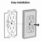 12-Pack Safety Self-Closing Outlet Covers, Wall Socket Plate Automatic Sliding Cap Cover for Child V1192-AZ-W-23110