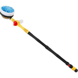 360 Degree Rotating Wash Brush Kit with Long Handle & Hose Attachment Detachable Retractable V1366-AZ2-W-12692