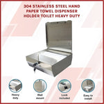 304 Stainless Steel Hand Paper Towel Dispenser Holder Toilet Heavy Duty V63-821741