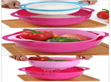Blue 8-Piece Baking Tool Set Measuring Cups, Spoons, Rainbow Mixing Bowls, Vegetable Washing V888-ELOSUNG17498