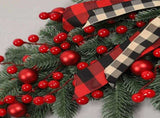 Xmas Teardrop Swags Winter Rustic Artificial Hanging Garland Greenery with Pine Cones Bow Red V1294-YM0901-240926HL06-1