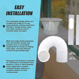 Portable Air Conditioner Window Kit Exhaust Hose Adaptor Pipe & Slide Plate V63-952621