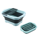 Collapsible Dish Basin with Drain Plug,Space Saving Foldable Dishpan for Kitchen RV Camping,Portable V1366-AZ2-W-16908